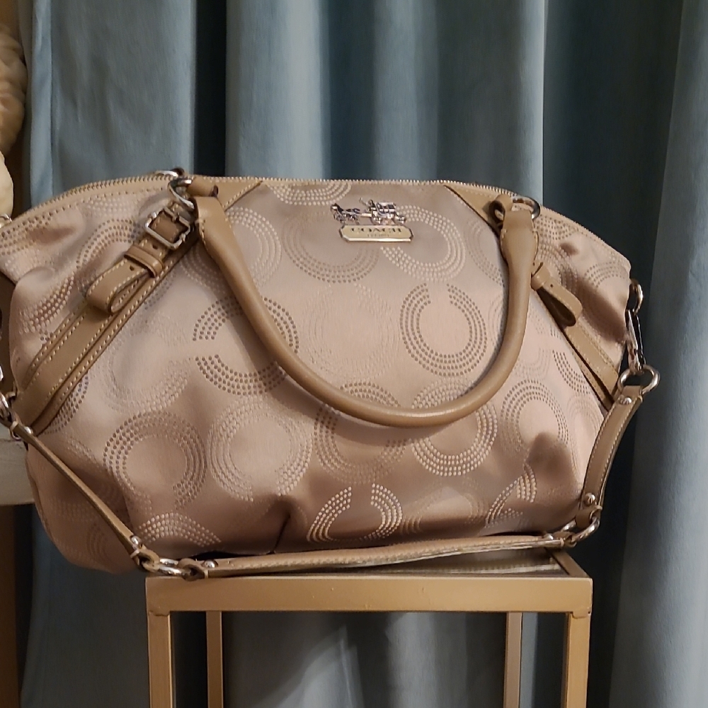 Coach Madison Dotted OP Art "Sophia" Satchel